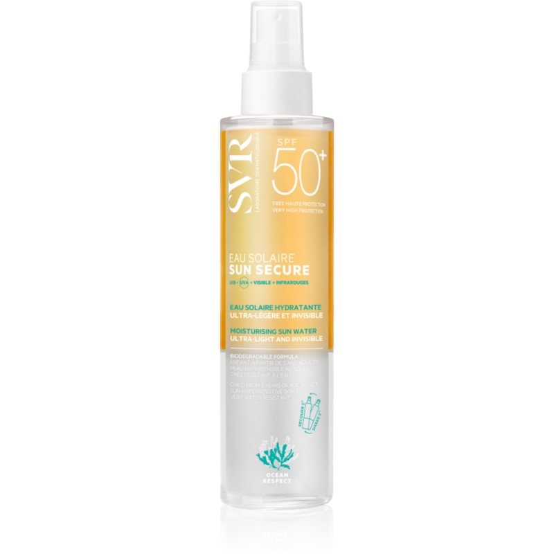 SVR Sun Secure Moisturising Sun Water хидратиращ спрей за тен SPF 50+ - Грижа за тяло - Сравни цени от 1 магазин с безплатна доставка