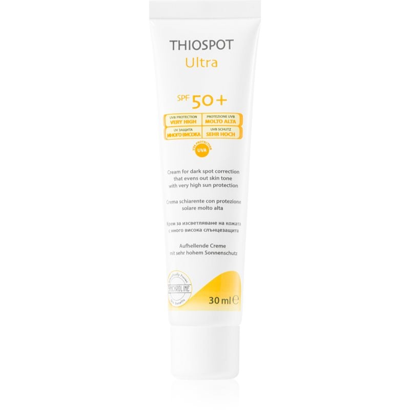Synchroline Thiospot Ultra озаряващ крем за лице с хиперпигментация SPF 50+