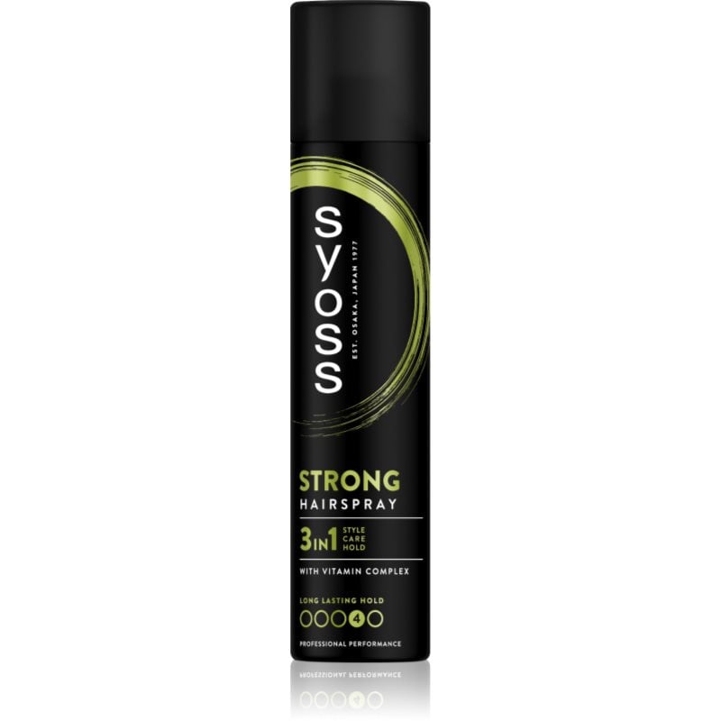 Syoss Strong Hold Hairspray лак за коса със силна фиксация 3 в 1