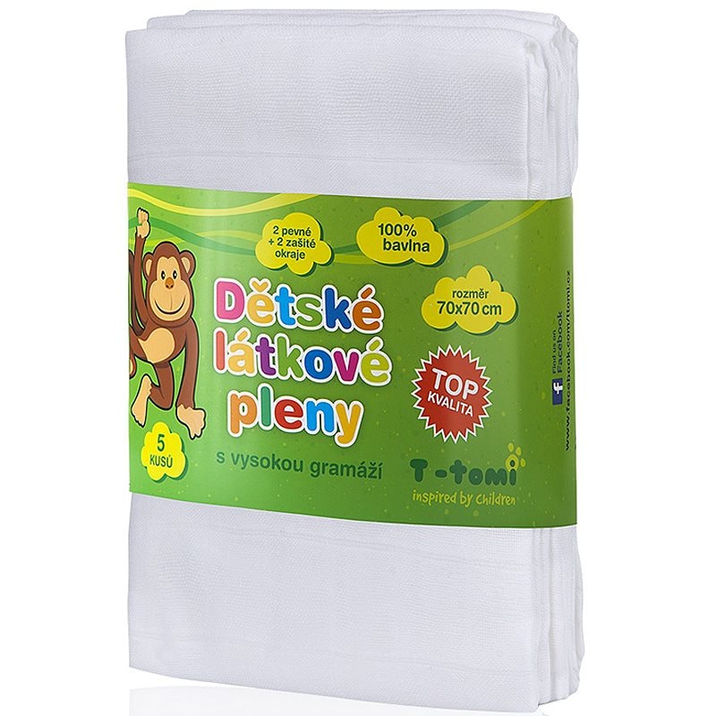 T-TOMI TETRA White пелени от плат High Quality 70x70 cm - За деца - Сравни цени от 1 магазин с безплатна доставка