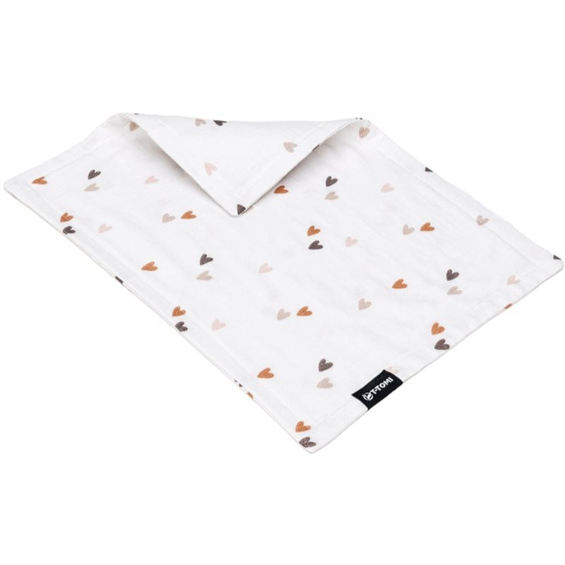 T-TOMI BIO Muslin Diaper Under the Head муселинова пелена за под главата Love 30 x 40 cm