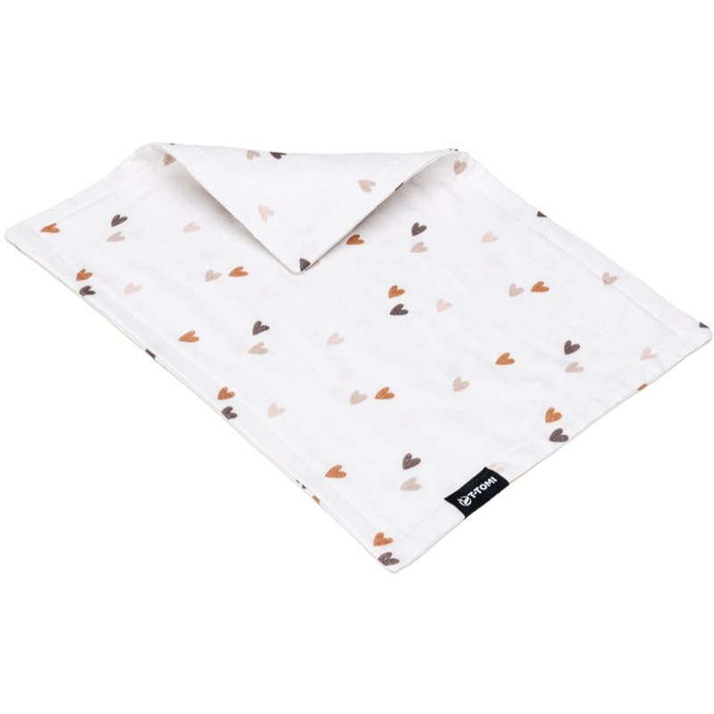 T-TOMI BIO Muslin Diaper Under the Head муселинова пелена за под главата Love 30 x 40 cm - Грижа за тяло - Сравни цени от 1 магазин с безплатна доставка