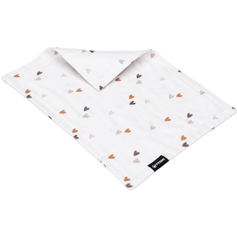 T-TOMI BIO Muslin Diaper Under the Head муселинова пелена за под главата Love 30 x 40 cm - Грижа за тяло - Сравни цени от 1 магазин с безплатна доставка