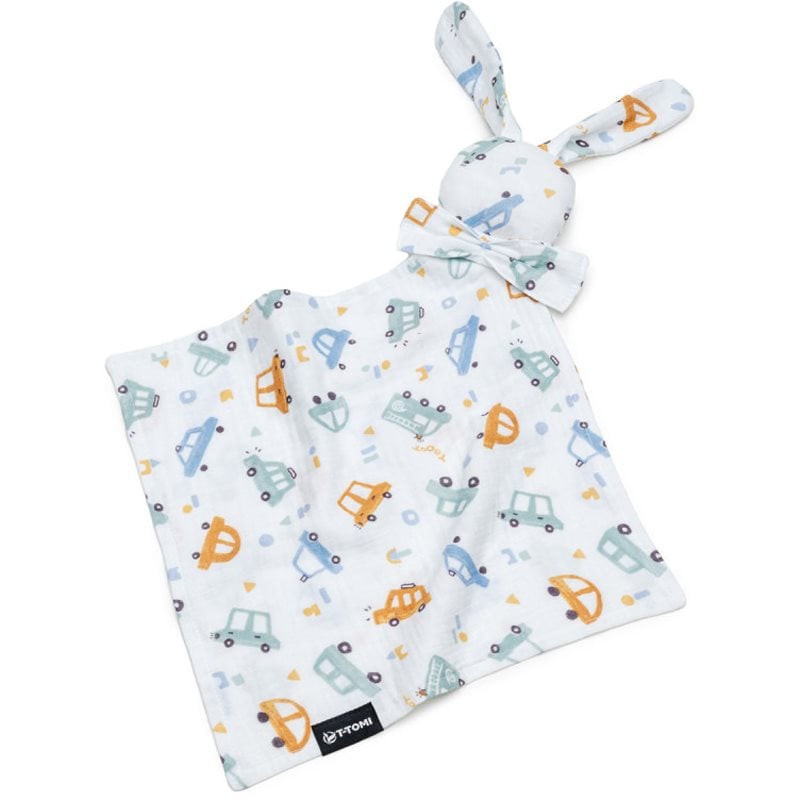 T-TOMI BIO Muslin Cuddle Cloth играчка за заспиване Traffic