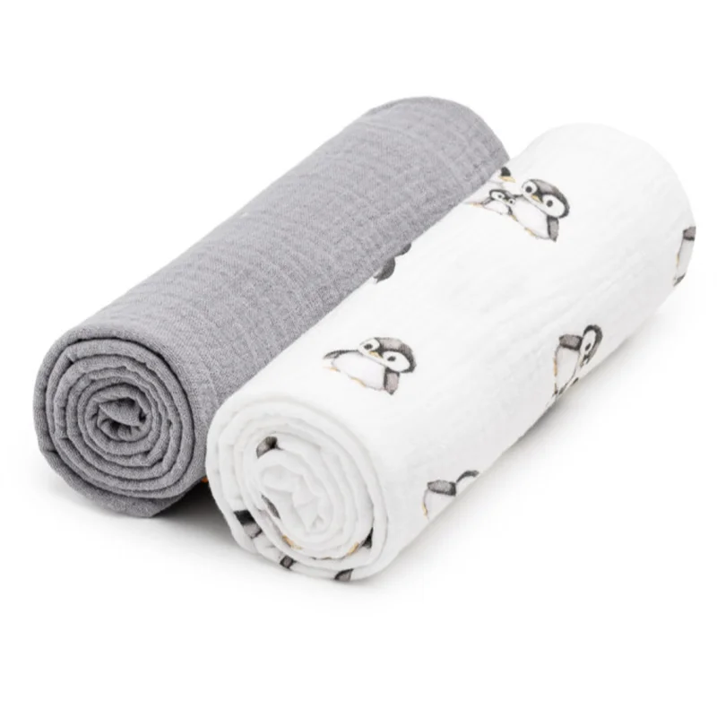 T-TOMI BIO Muslin Diapers пелени от плат Penguin 65x65 cm