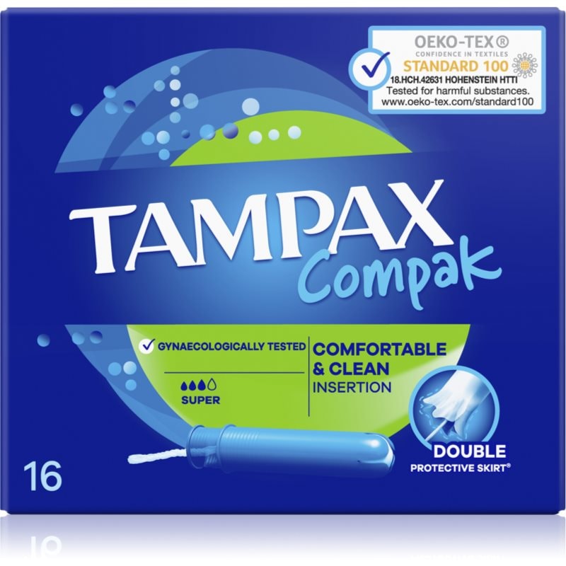 Tampax Compak Super тампони с апликатор - Грижа за тяло - Сравни цени от 1 магазин с безплатна доставка