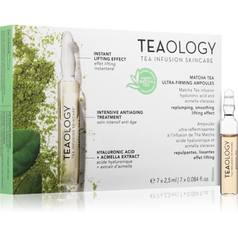 Teaology Matcha Tea Ultra-Firming Ampoules ампули за хидратиране и изпъване на кожата - Грижа за лице - Сравни цени от 1 магазин с безплатна доставка