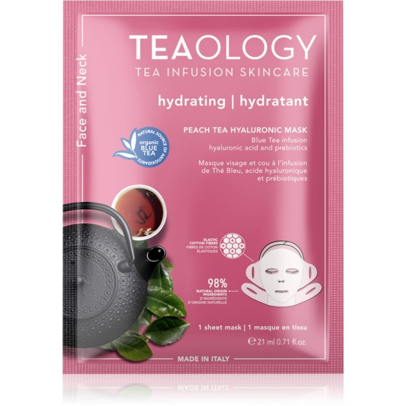 Teaology Face Mask Peach Tea Hyaluronic хидратираща платнена маска - Грижа за лице - Сравни цени от 1 магазин с безплатна доставка