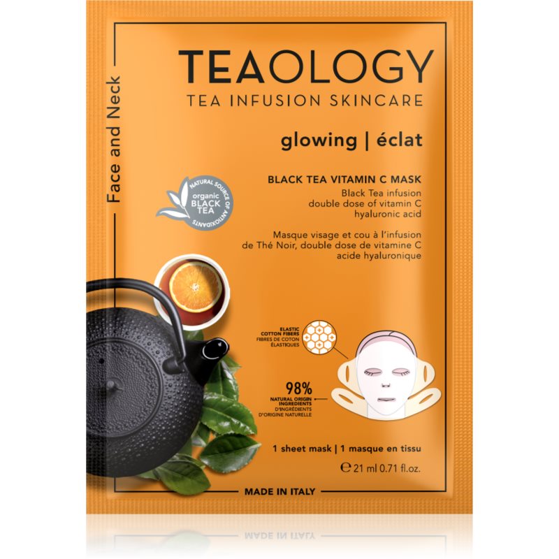 Teaology Face Mask Vitamin C платнена маска с витамин С - Грижа за лице - Сравни цени от 1 магазин с безплатна доставка