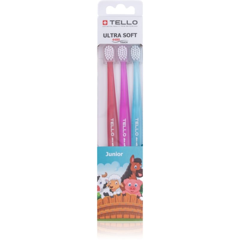 TELLO 4480 Junior 3pack четка за зъби за деца - Грижа за зъбите - Сравни цени от 1 магазин с безплатна доставка