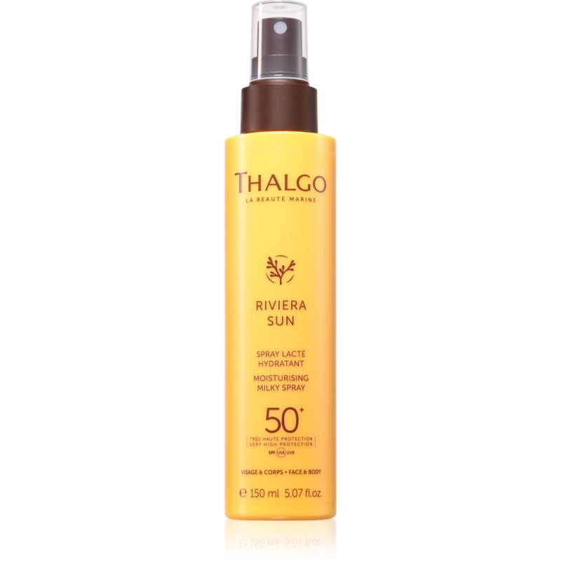 Thalgo Thalgo Riviera Sun Moisturising Milky Spray SPF50+ мляко за загар в спрей SPF 50+ - Унисекс парфюм 150мл - Сравни цени от 1 магазин с безплатна доставка