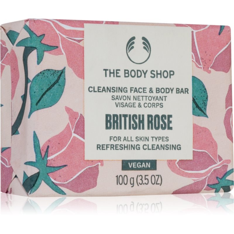 The Body Shop British Rose Cleansing Bar твърд сапун за тяло и лице - Грижа за тяло - Сравни цени от 1 магазин с безплатна доставка