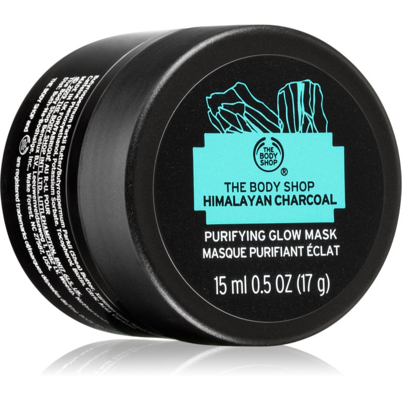 The Body Shop Himalayan Charcoal Purifying Glow Mask почистваща и освежаваща маска за лице за мазна и проблемна кожа