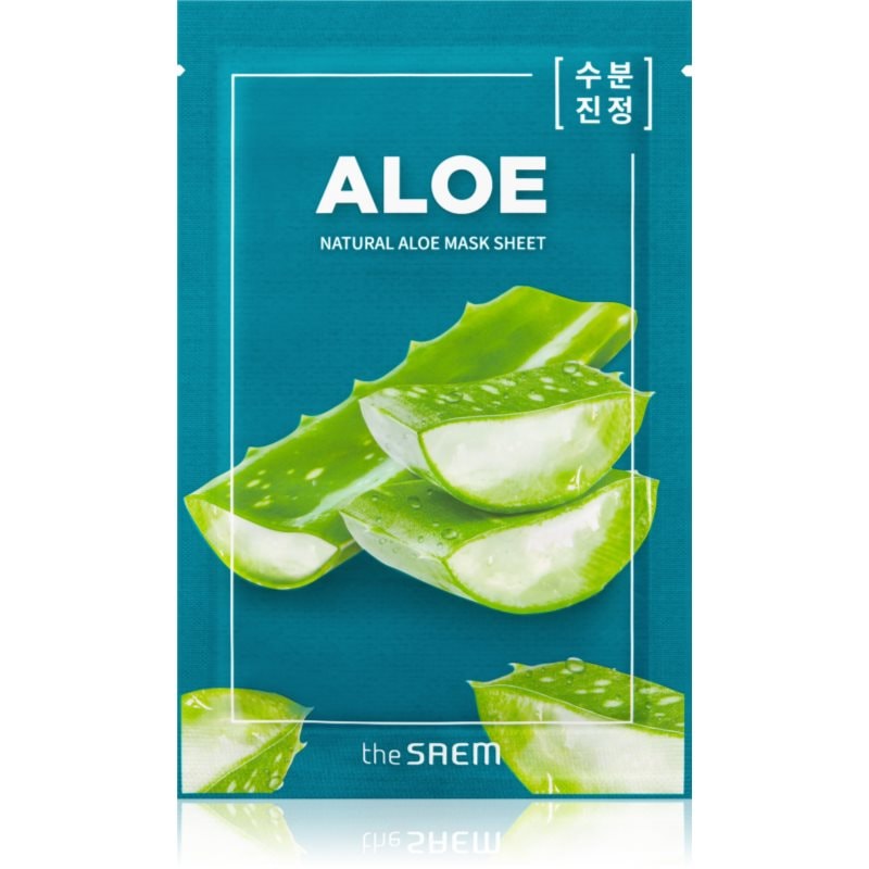 The Saem The Saem Natural Mask Sheet Aloe платнена маска за лице с хидратиращ и успокояващ ефект - Унисекс парфюм 21мл - Сравни цени от 1 магазин с безплатна доставка