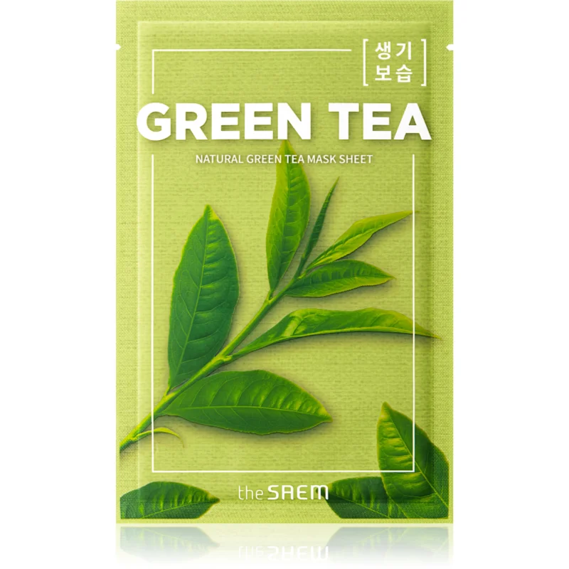 The Saem Natural Mask Sheet Green Tea платнена маска за лице с хидратиращ и успокояващ ефект - Грижа за лице - Сравни цени от 1 магазин с безплатна доставка