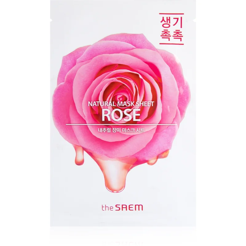 The Saem Natural Mask Sheet Rose платнена маска с хидратиращ и ревитализиращ ефект