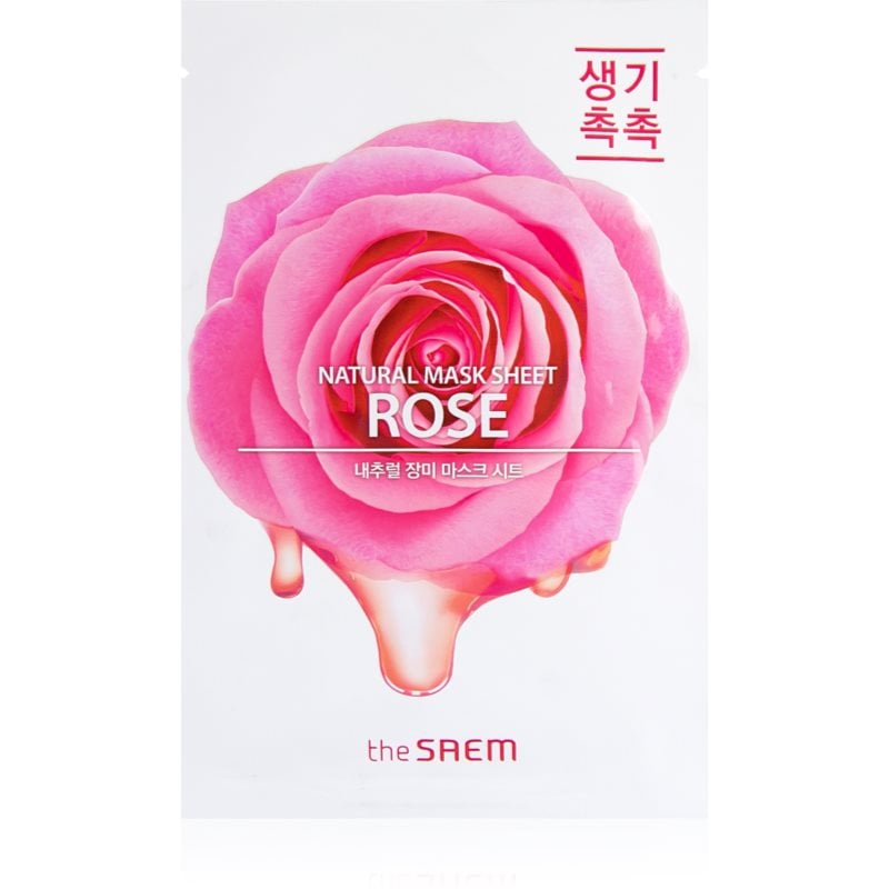 The Saem Natural Mask Sheet Rose платнена маска с хидратиращ и ревитализиращ ефект