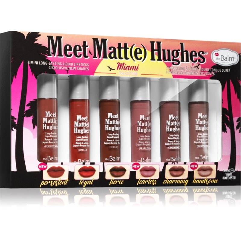 theBalm Meet Matt(e) Hughes Mini Kit Miami комплект течно червило за дълготраен ефект - Комплект - Сравни цени от 1 магазин с безплатна доставка