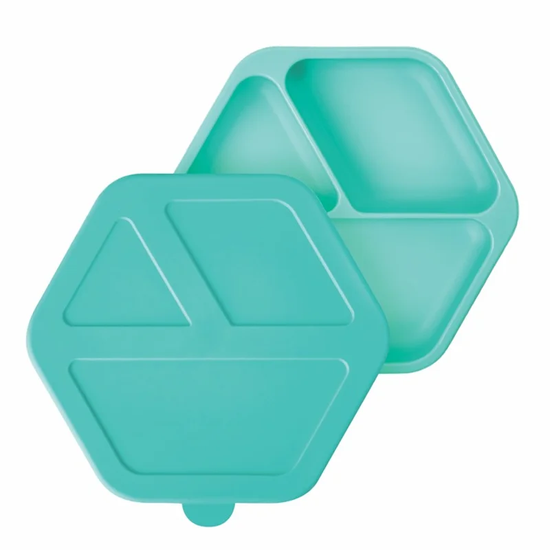 Tiny Twinkle Silicone Plate разделена чиния с капак Mint - За деца - Сравни цени от 1 магазин с безплатна доставка