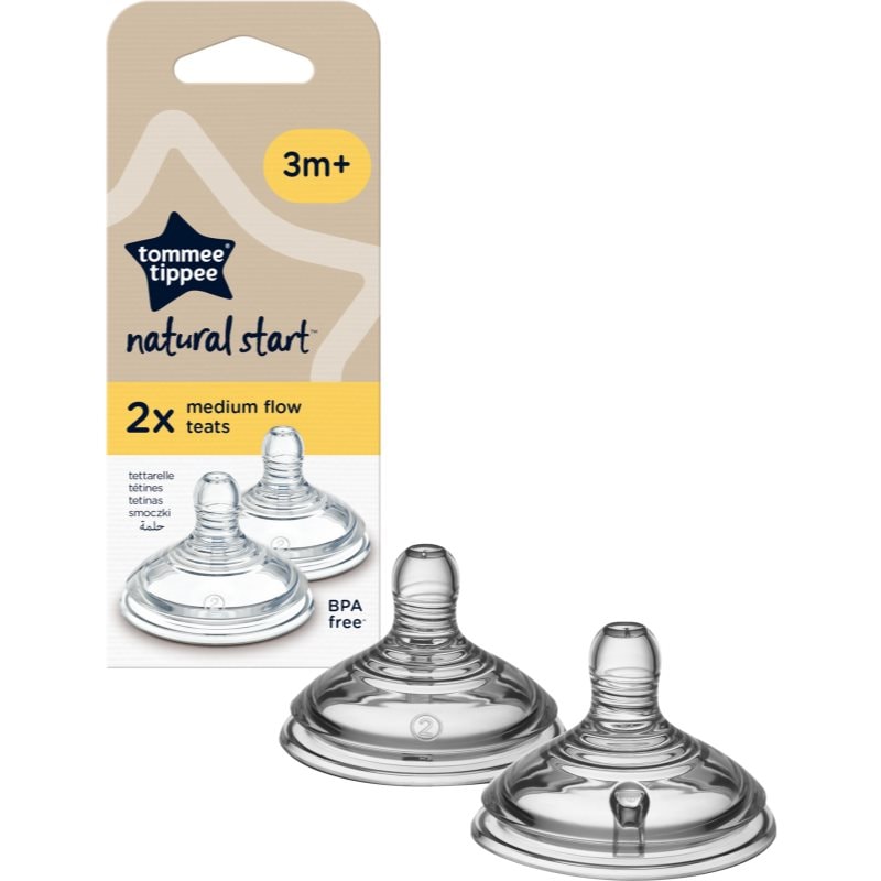 Tommee Tippee Natural Start Anti-Colic Teat биберон за шише Medium Flow 3 m+ - За деца - Сравни цени от 1 магазин с безплатна доставка