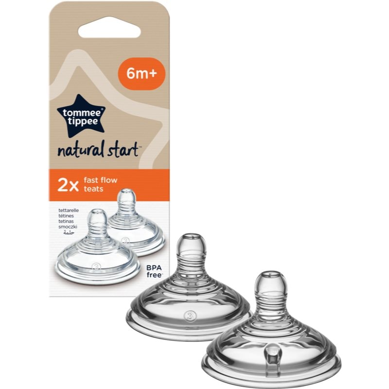 Tommee Tippee Natural Start Anti-Colic Teat биберон за шише Fast Flow 6 m+ - За деца - Сравни цени от 1 магазин с безплатна доставка