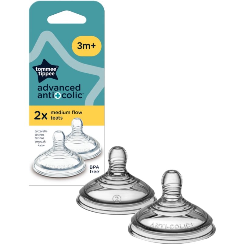 Tommee Tippee Closer To Nature Advanced Anti-colic Teat биберон за шише Medium Flow 3m+ - За деца - Сравни цени от 1 магазин с безплатна доставка
