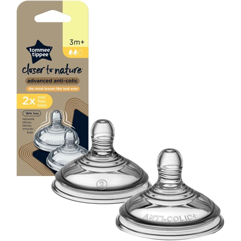 Tommee Tippee Closer To Nature Advanced Anti-colic Teat биберон за шише Medium Flow 3m+ - За деца - Сравни цени от 1 магазин с безплатна доставка