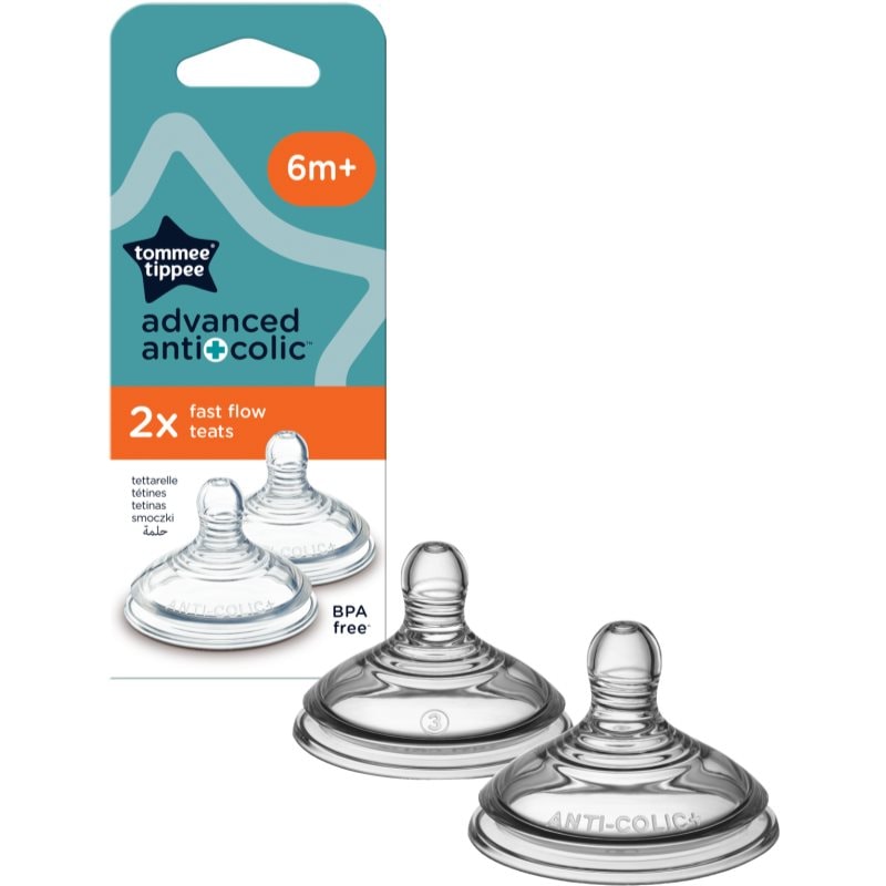 Tommee Tippee Advanced Anti-Colic биберон за шише Fast Flow 6m+ - За деца - Сравни цени от 1 магазин с безплатна доставка