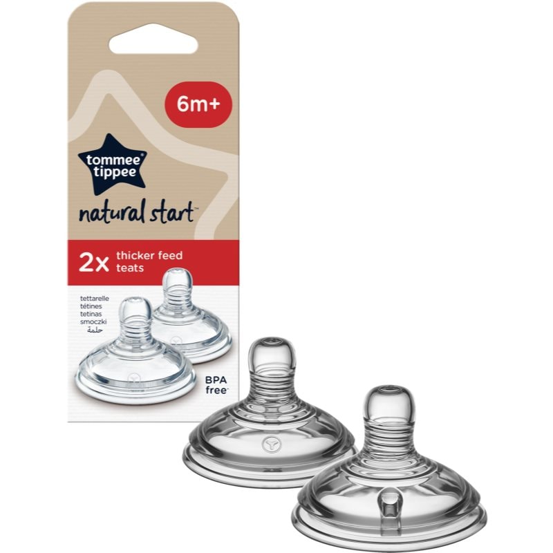 Tommee Tippee Natural Start Anti-Colic Teat биберон за шише Thick Feed 6m+ - За деца - Сравни цени от 1 магазин с безплатна доставка