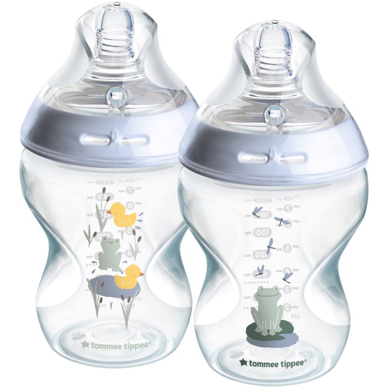 Tommee Tippee Natural Start Anti-Colic бебешко шише Slow Flow 0m+ Frog 2x - За деца - Сравни цени от 1 магазин с безплатна доставка