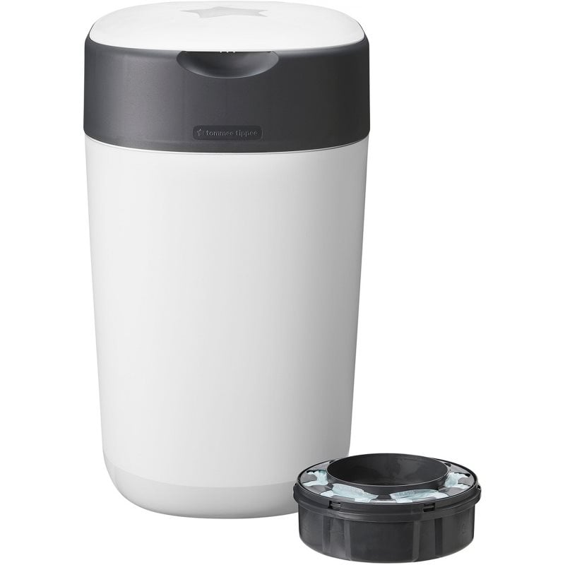 Tommee Tippee Twist & Click White кош за пелени + касета за кош
