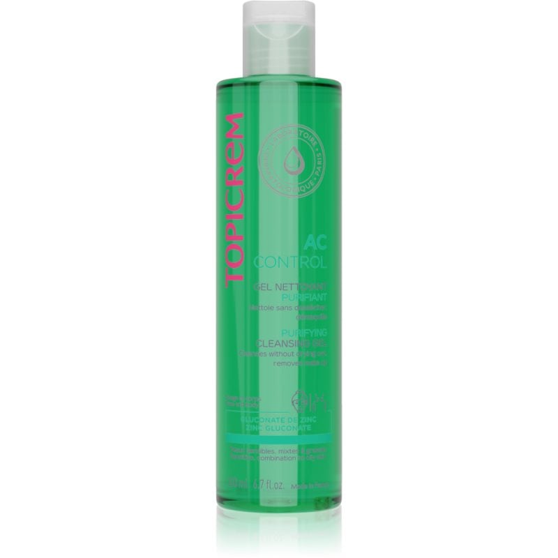 Topicrem AC Purifying Cleansing Gel дълбоко почистващ гел за мазна чувствителна кожа