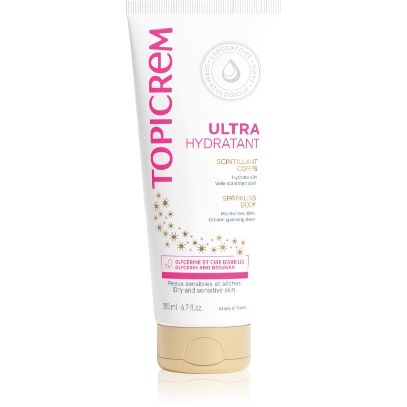 Topicrem UH BODY Ultra-Moisturizing Sparkling Body интензивно хидратиращо мляко за тяло с блясък - Грижа за тяло - Сравни цени от 1 магазин с безплатна доставка