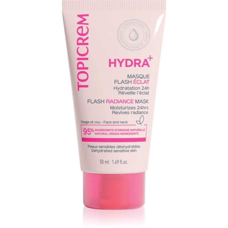 Topicrem Hydra+ Flash Radiance Mask хидратираща и озаряващ маска