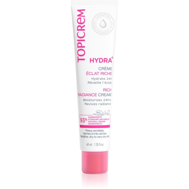 Topicrem Hydra+ Rich Radiance Cream интензивен хидратиращ гел дневен