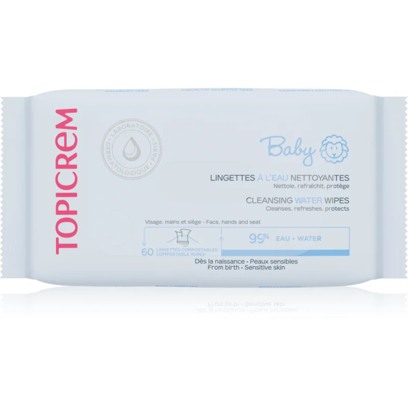 Topicrem BABY Cleansing Water Wipes мокри почистващи кърпички за деца - Грижа за лице - Сравни цени от 1 магазин с безплатна доставка