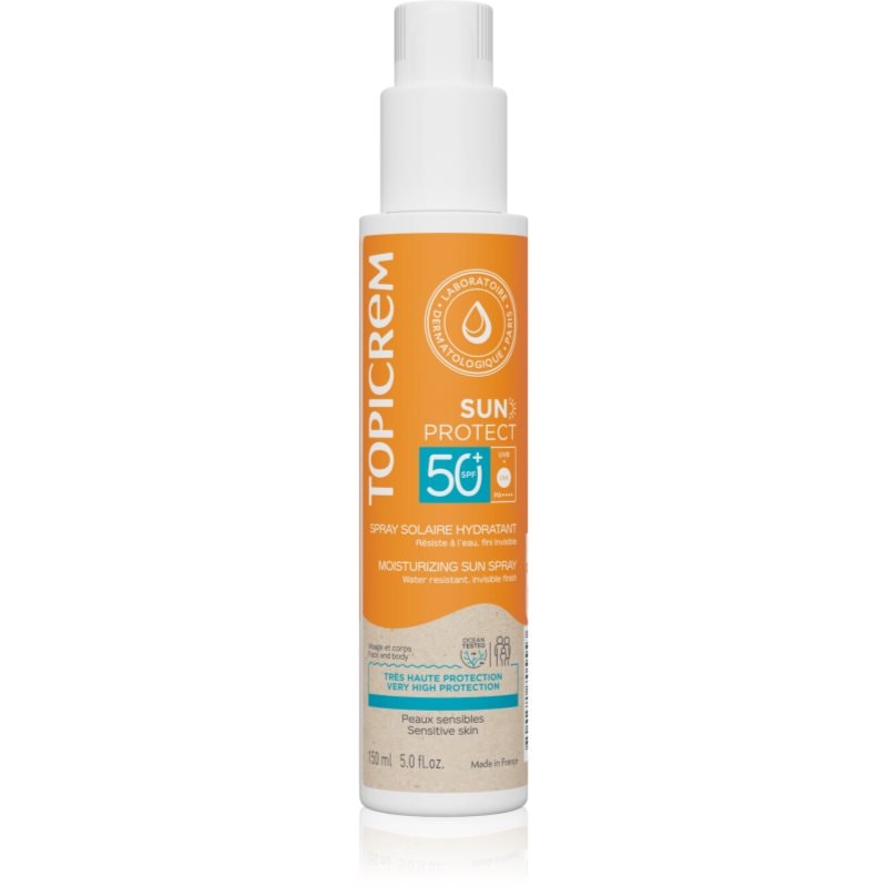 Topicrem Topicrem Sun Protect Moisturizing Sun Spray защитен спрей с хидратиращ ефект SPF 50+ - Унисекс парфюм 150мл - Сравни цени от 1 магазин с безплатна доставка
