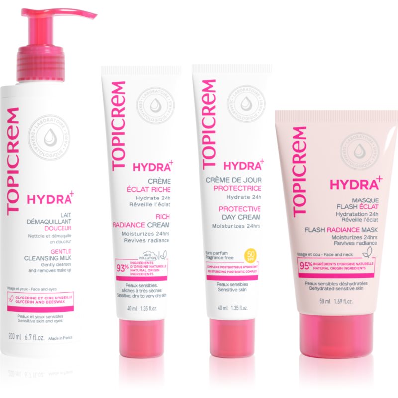 Topicrem Hydra+ Gift Box комплект за дехидратирана суха кожа - Комплект - Сравни цени от 1 магазин с безплатна доставка