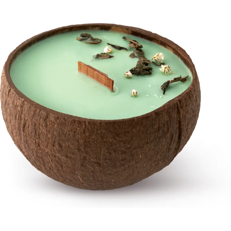 Tropicandle Green Tea ароматна свещ с дървен фитил