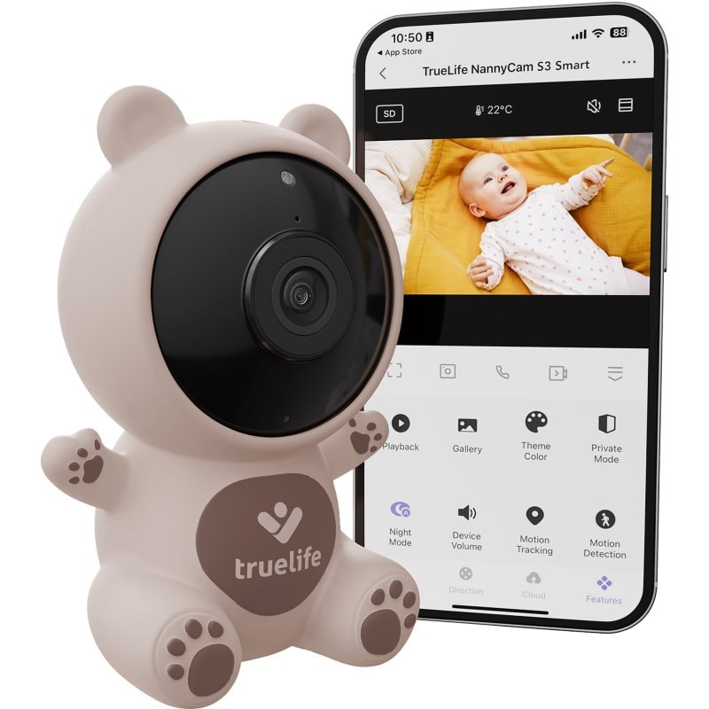 TrueLife NannyCam S3 Smart Цифров видео бебефон - Електроуред - Сравни цени от 1 магазин с безплатна доставка