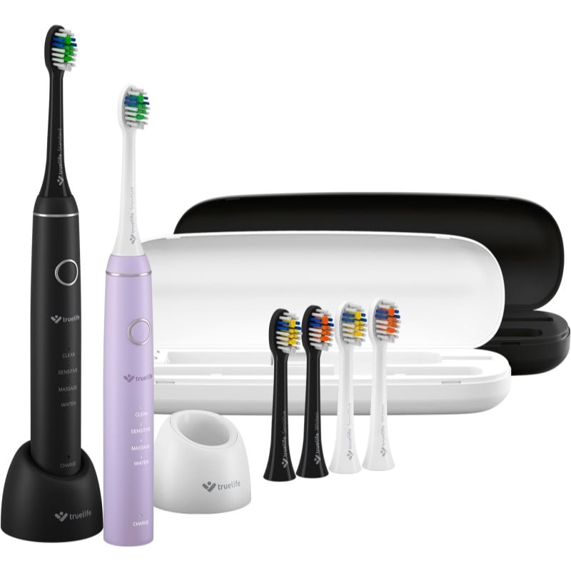 TrueLife SonicBrush Compact четка за зъби Duo Black / Lavender