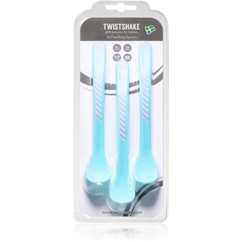 Twistshake Feeding Spoons лъжичка 4+m Pastel Blue - За деца - Сравни цени от 1 магазин с безплатна доставка