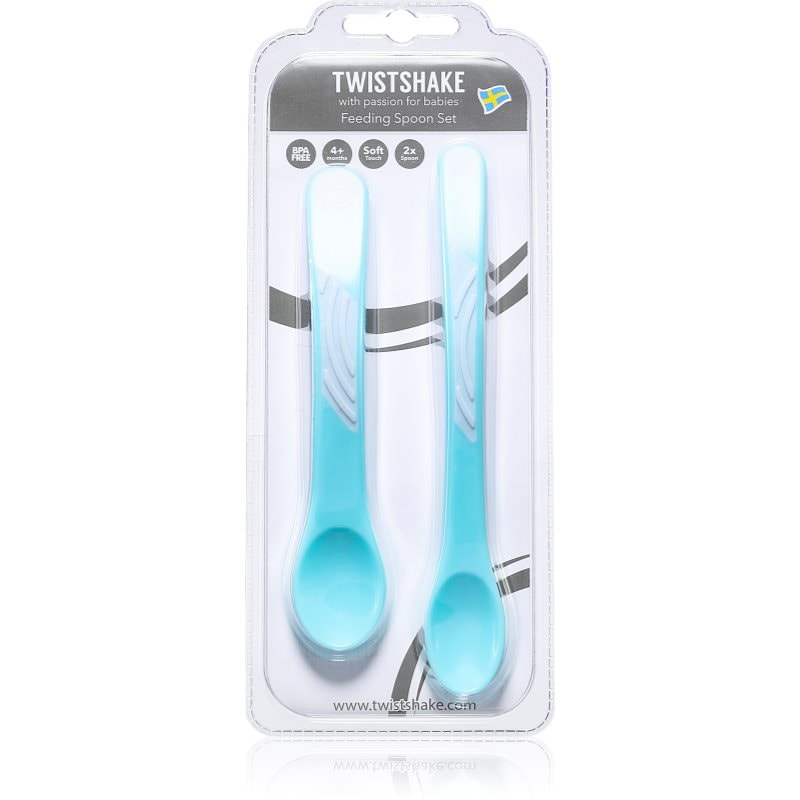 Twistshake Feeding Spoon Set лъжичка 4+m Pastel Blue - За деца - Сравни цени от 1 магазин с безплатна доставка