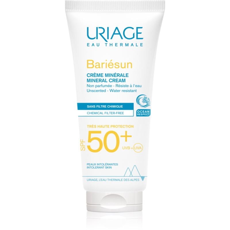 Uriage Uriage Bariésun Mineral Cream SPF 50+ минерален защитен крем за лице и тяло SPF 50+ водоустойчив - Унисекс парфюм 100мл - Сравни цени от 1 магазин с безплатна доставка