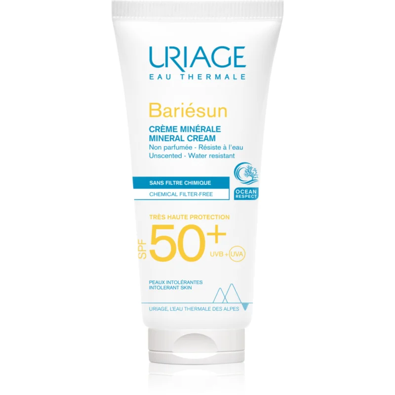 Uriage Bariésun Mineral Cream SPF 50+ минерален защитен крем за лице и тяло SPF 50+ водоустойчив - Грижа за тяло - Сравни цени от 1 магазин с безплатна доставка