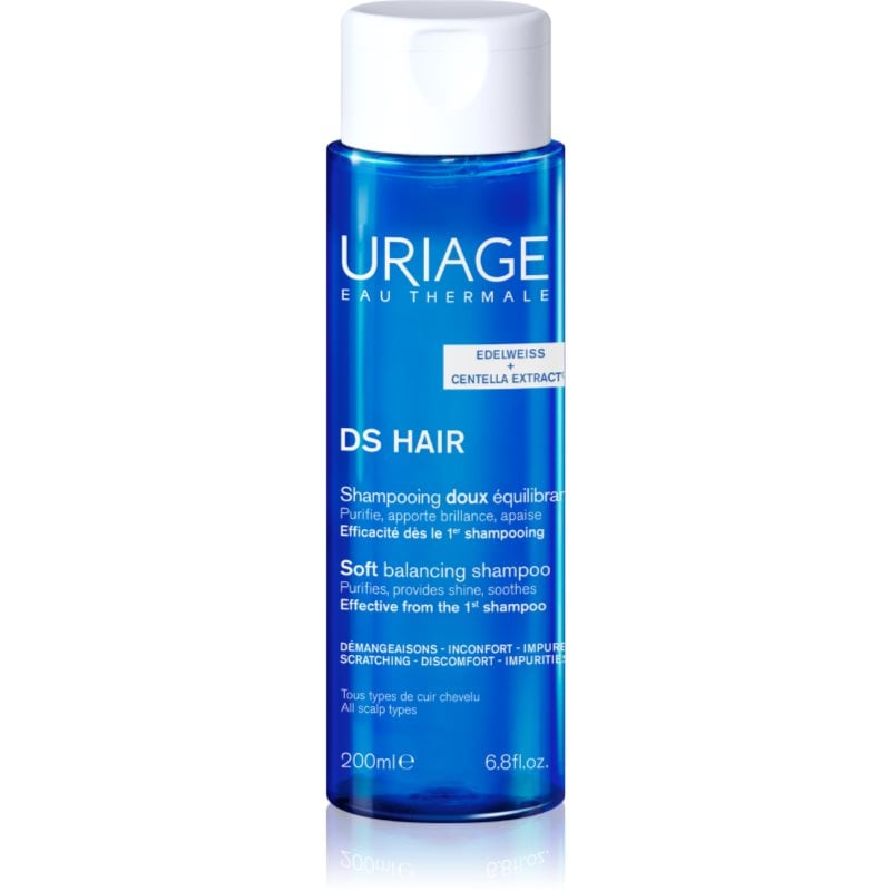 Uriage DS HAIR Soft Balancing Shampoo почистващ шампоан за чувствителна кожа на скалпа