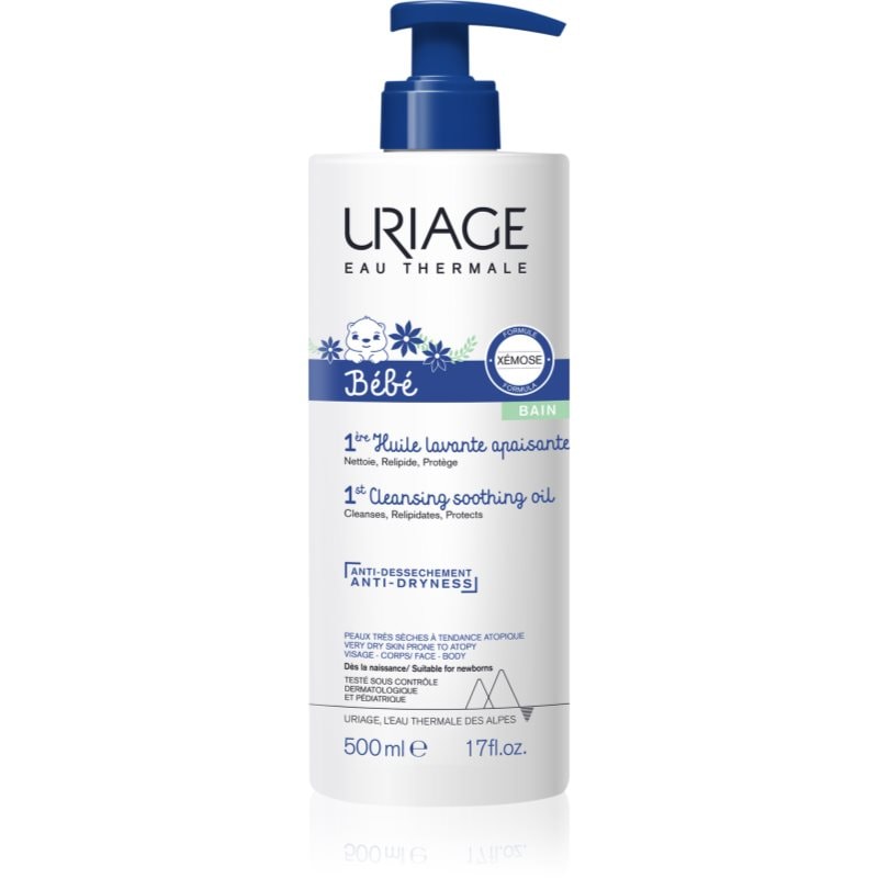 Uriage Uriage Bébé 1st Cleansing Soothing Oil успокояващо почистващо олио за суха към атопична кожа - Унисекс парфюм 500мл - Сравни цени от 1 магазин с безплатна доставка