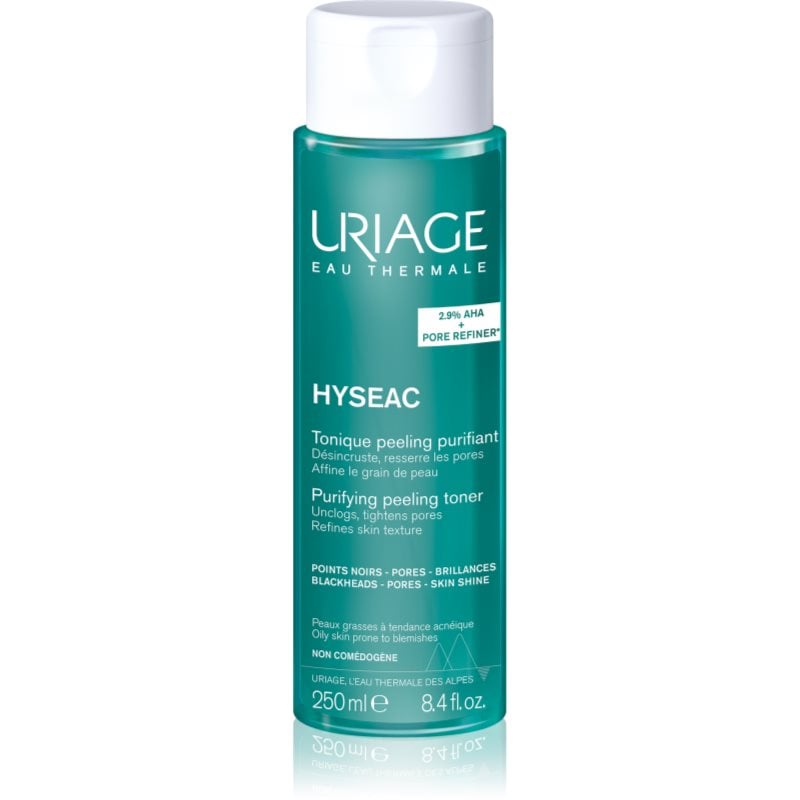 Uriage Hyseac Purifying Peeling Toner почистващ тоник за регулиране на себума и минимизиране на порите s AHA