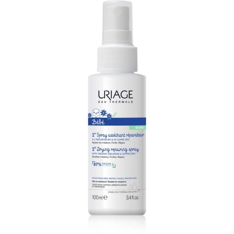 Uriage Bébé 1st Cu-Zn+ Drying Repairing Spray спрей против раздразнение