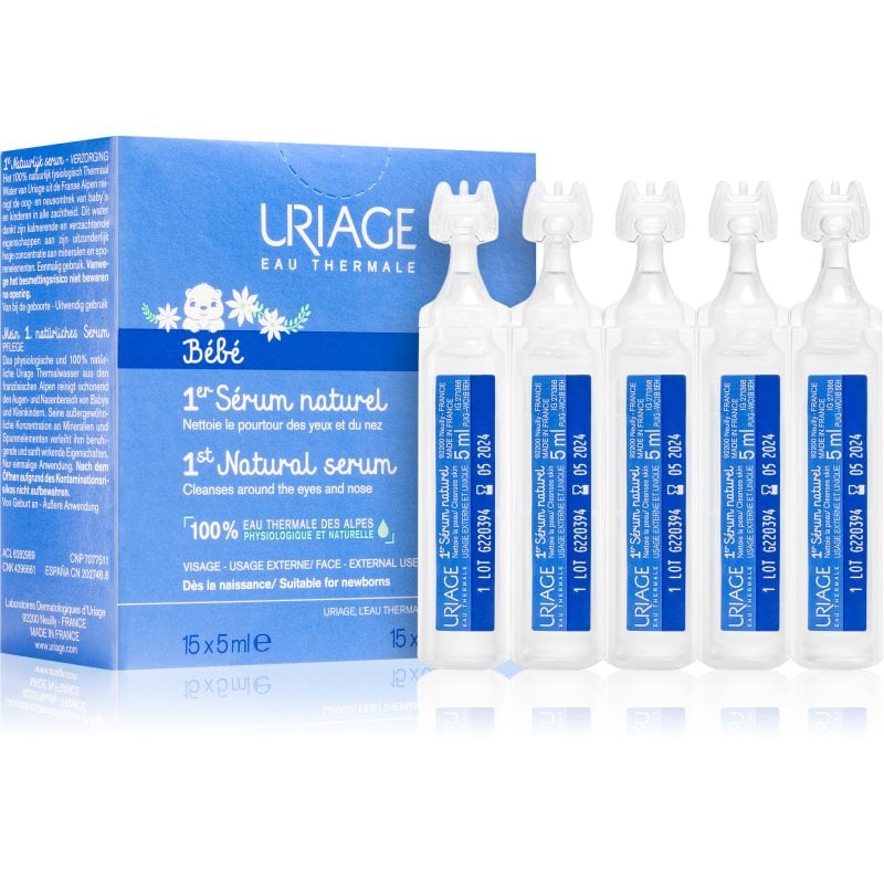 Uriage Bébé 1st Natural Serum серум за успокояване на очите и носната лигавица 15x